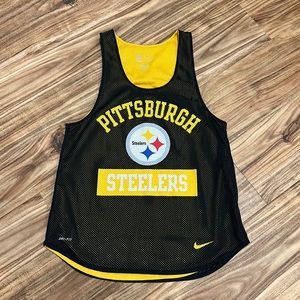 Pittsburgh Steelers Nike Mesh Overlay Jersey Tank Top - Dri Fit - Size Small